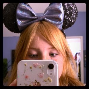 Blue and Black Sequence Mickey Mouse Ears